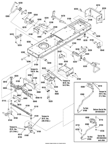 Frame And Front Axle Group Diagram and Parts List for 2691085-00 (107250040)(2012) Briggs and Stratton Lawn Tractor